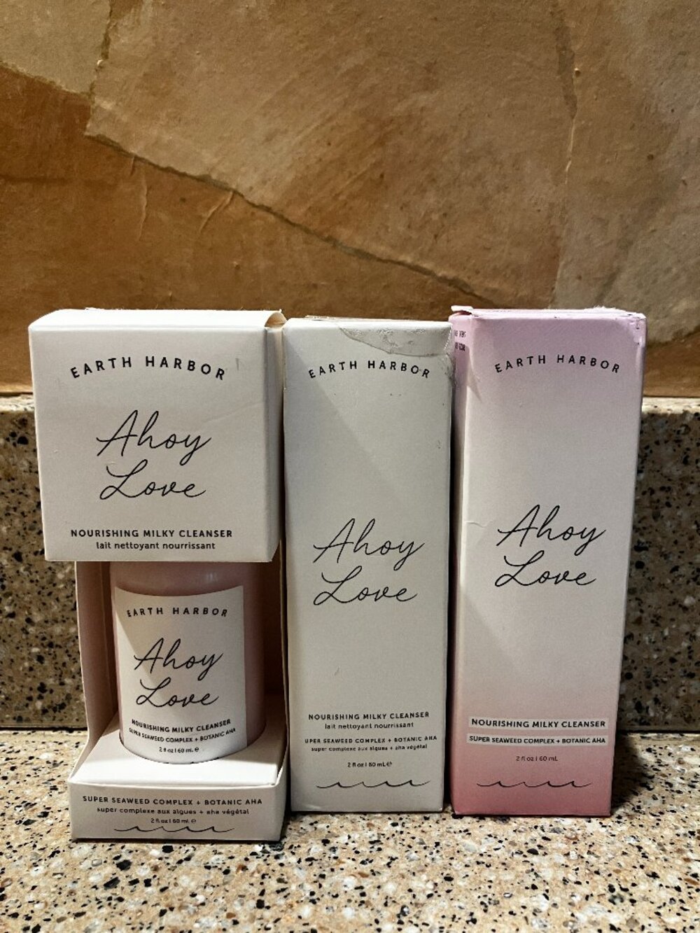 Earth Harbor Ahoy Love set of 3 Facial Cleansers!! NIB!!